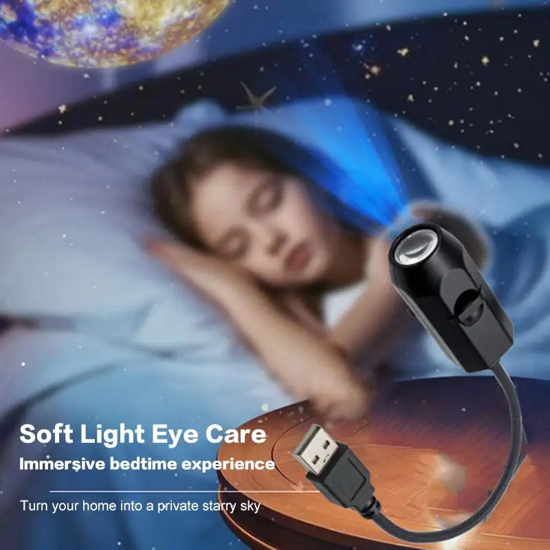 USB 천장 달 지구 프로젝션 분위기 조명 별이 빛나는 하늘 램프 야간 조명 로맨틱 침실 장식 갤럭시 프로젝터