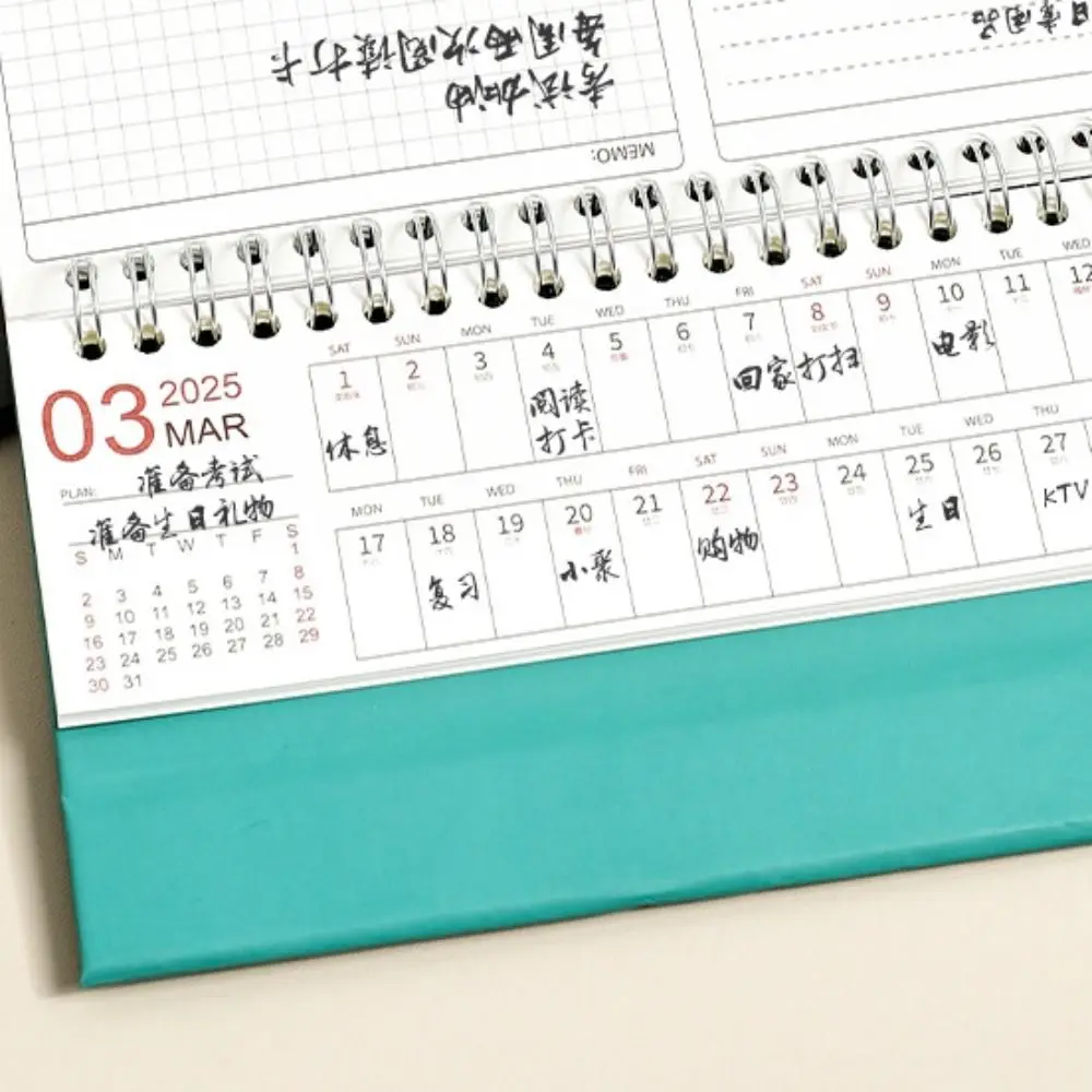 Vintage-Inspired Colorful Desk Calendar & Weekly Agenda Planner Set