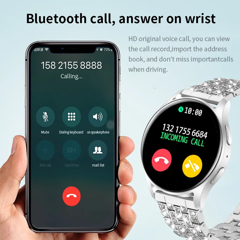 LIGE Reloj Intelligente Mujer ̾ ȭ Ʈġ, GPS Ʈ,   ýƮ, ޽ ˸,  Ʈ ġ