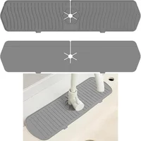 Tapis de vidange en Silicone, protection contre les éclaboussures d'évier de robinet de cuisine, tampon de vidange d'évier derrière le robinet, pour la protection du comptoir de cuisine et de la salle de bains 4