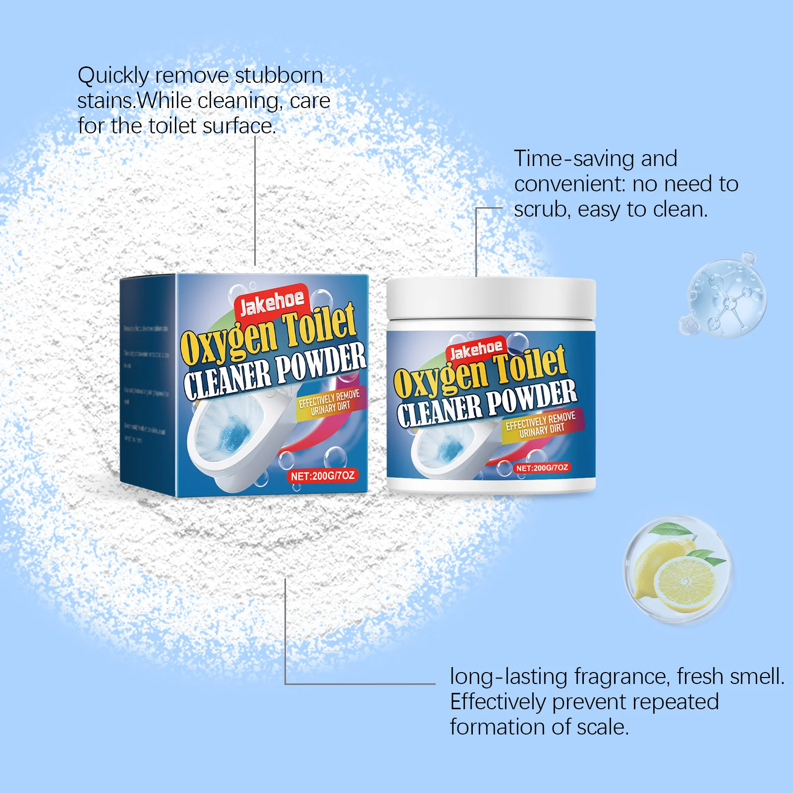 Jakehoe Active Oxygen Multifunctional Toilet Cleaning Powder