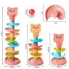Baby Puzzle Kids Fun Track Turn Around 0-3 Years Old Track Rolling Ball Mental Sliding Ball Tower Early Education Assembling Toy 6