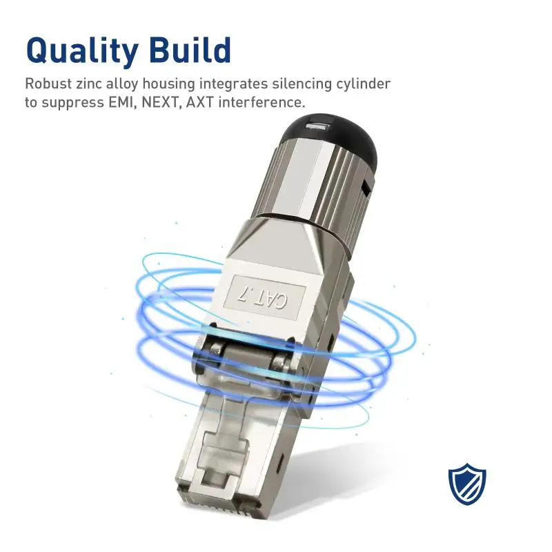 1Pcs RJ45 차폐형 툴리스 모듈형 종단 플러그 RJ45 Cat8 Cat7 Cat6A 커넥터 22AWG-24AWG용 2000MHz 40G LAN 케이블