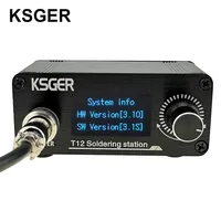 KSGER Mini T12 Soldering Station DIY STM32 V3.1S OLED T12 Iron Tips Welding Kits ABS Plastic Handle Zinc Stand Quick Heating 2