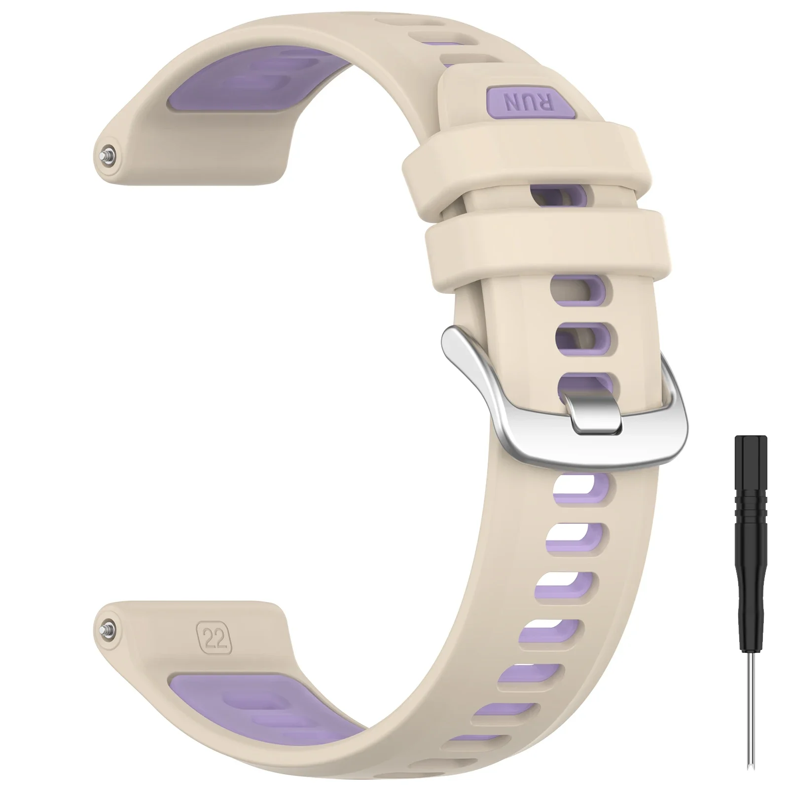 Two-Tone Silicone Sports Wristband - Comfortable Strap for Forerunner Series