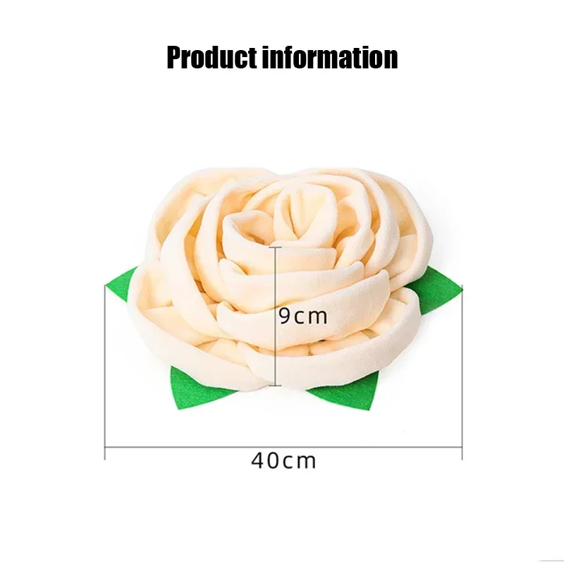 Rose Flower Pet Dog Snuffle Mat Nose Smell Training Pad Dog Puzzle Toy Slow Feeding Bowl Food Dispenser Washable Toys