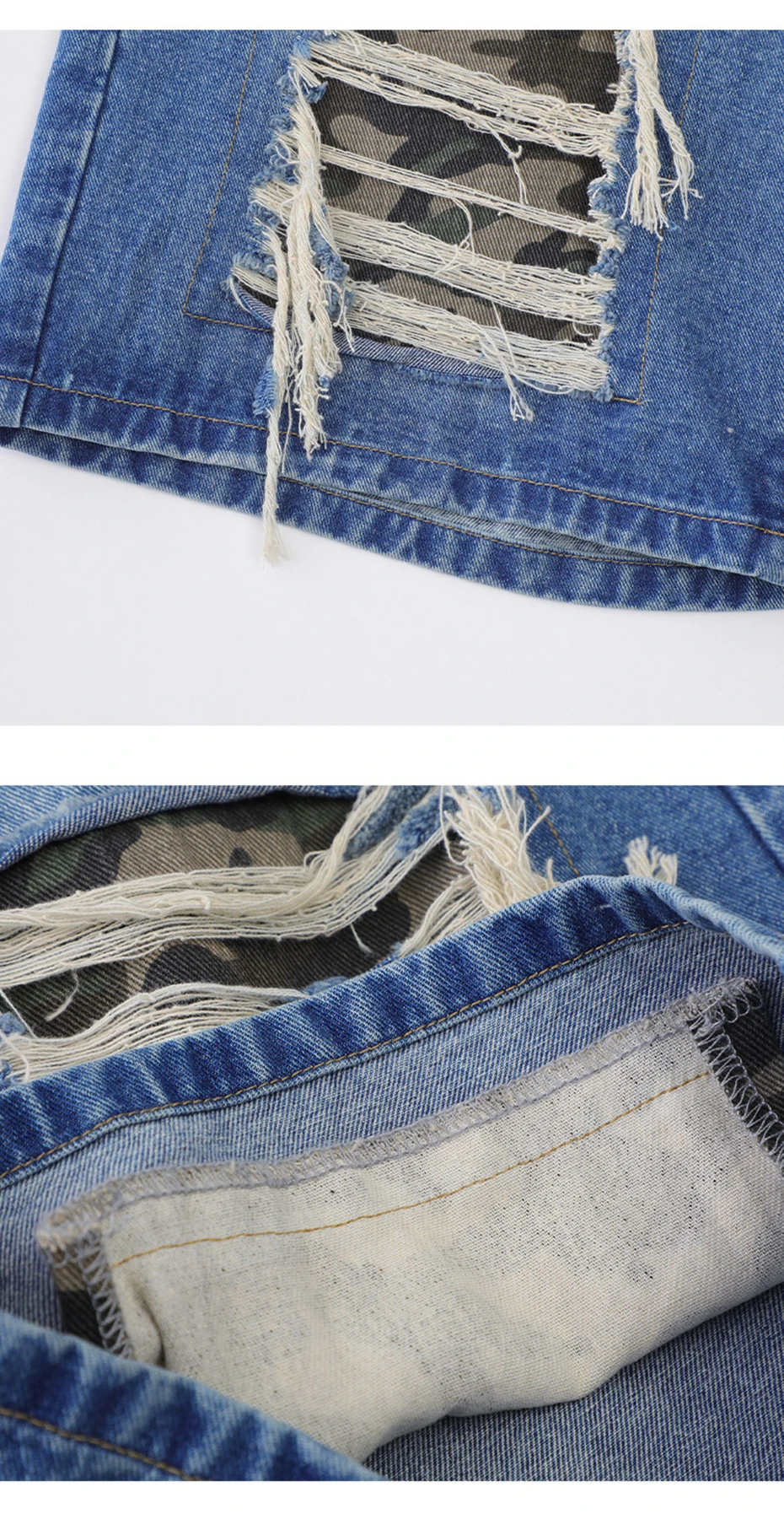 Retro Star Splicing Denim Shorts, Men Summer Harajuku Streetwear Jeans Shorts Fashion Casual Loose Blue Denim Shorts Unisex Mallzona