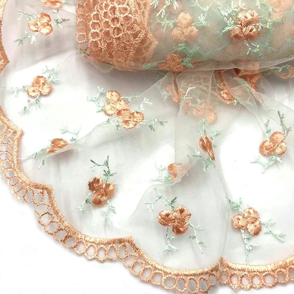 2 yard Colorful Embroidered Lace for Lolita Doll Clothes Undergarments Accessories lace fabric lace sewing supplies lace sewing accessories lace accessories lace garment accessories clothing craft accessories