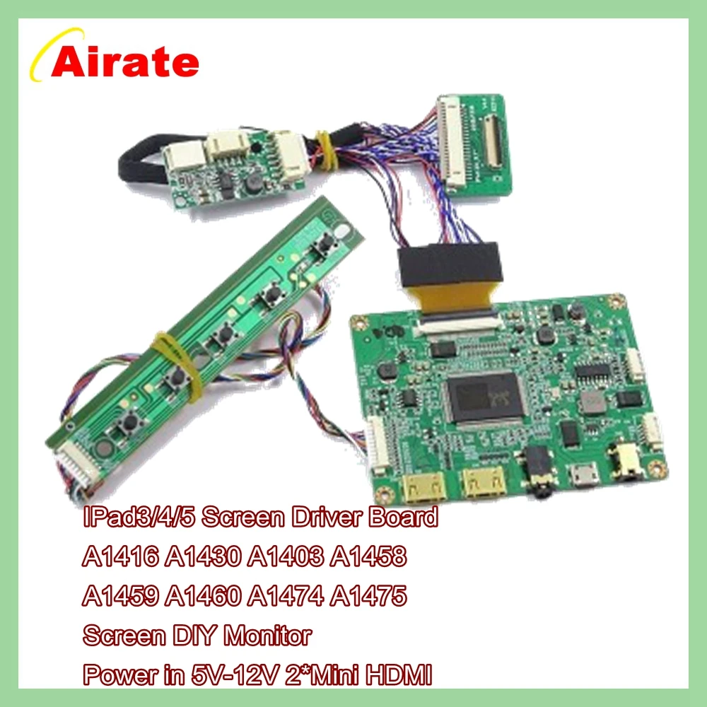 

Плата контроллера 9,7 дюйма 2K Mini HDMI для iPad 3 4 LP097QX1 SPA1 SPAV SPC1 EDP сигнала 4-канальная 51-контактная ЖК-дисплей