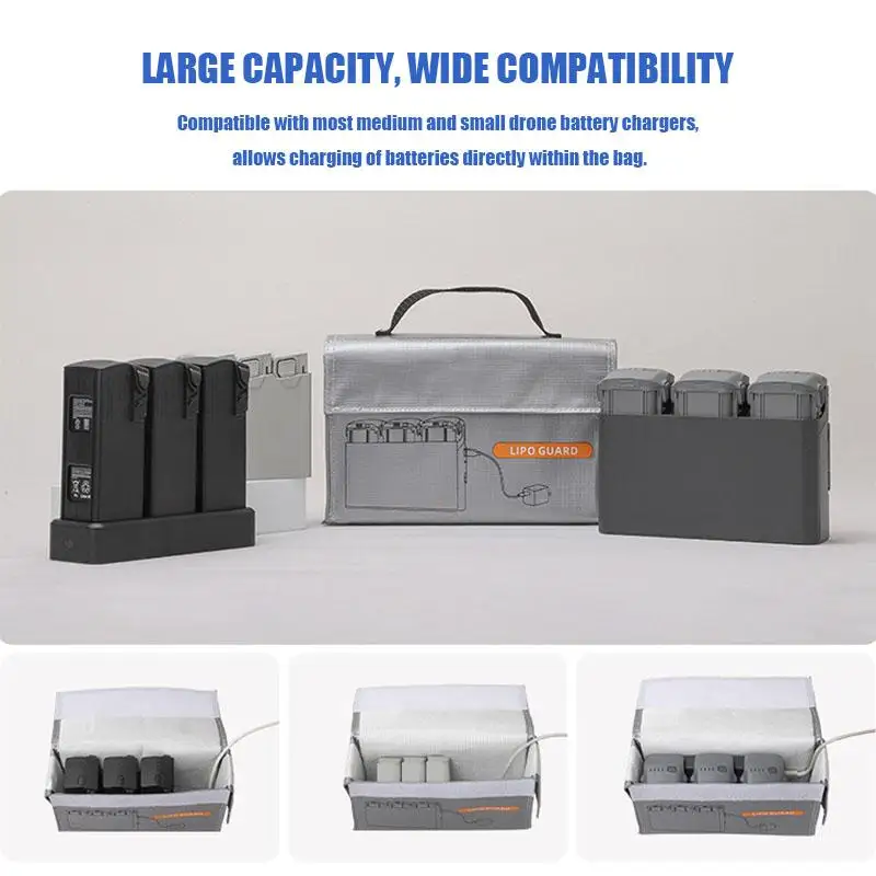 Sac Sécurité Batterie LiPo Drone VOLODYMYR Anti-Explosion pour DJI Neo/Mini