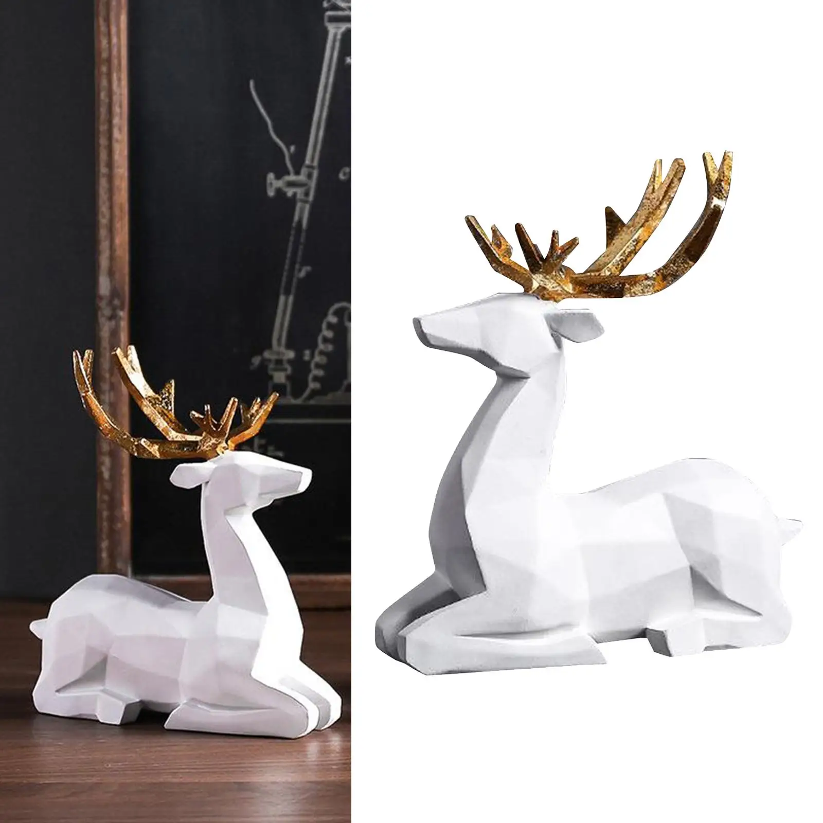 Elk Decor Statue Sculpture, Bookshelf Decor Accents, Modern Decorative Figurines