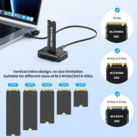 USB To M.2 NVMe SATA SSD Reader/Card Reader M.2 to USB C 3.1 Read/Write Adapter For M2 SSD M Key and B+M Key Hard Drives - Image 5