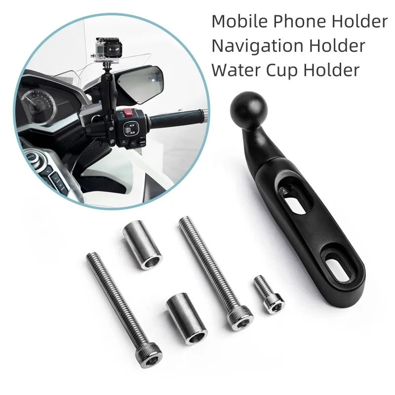 360° Rotatable Motorcycle Handlebar For Holder Honda Gold Wing GL1800 F6B Mobile Phone Navigation Holder Water Cup Holder