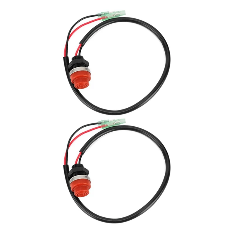 

2Pcs Universal Boat Outboard Engine Motor Start Kill Switch Keyless Push Button Accessories Applicable To All For Yamaha Ships