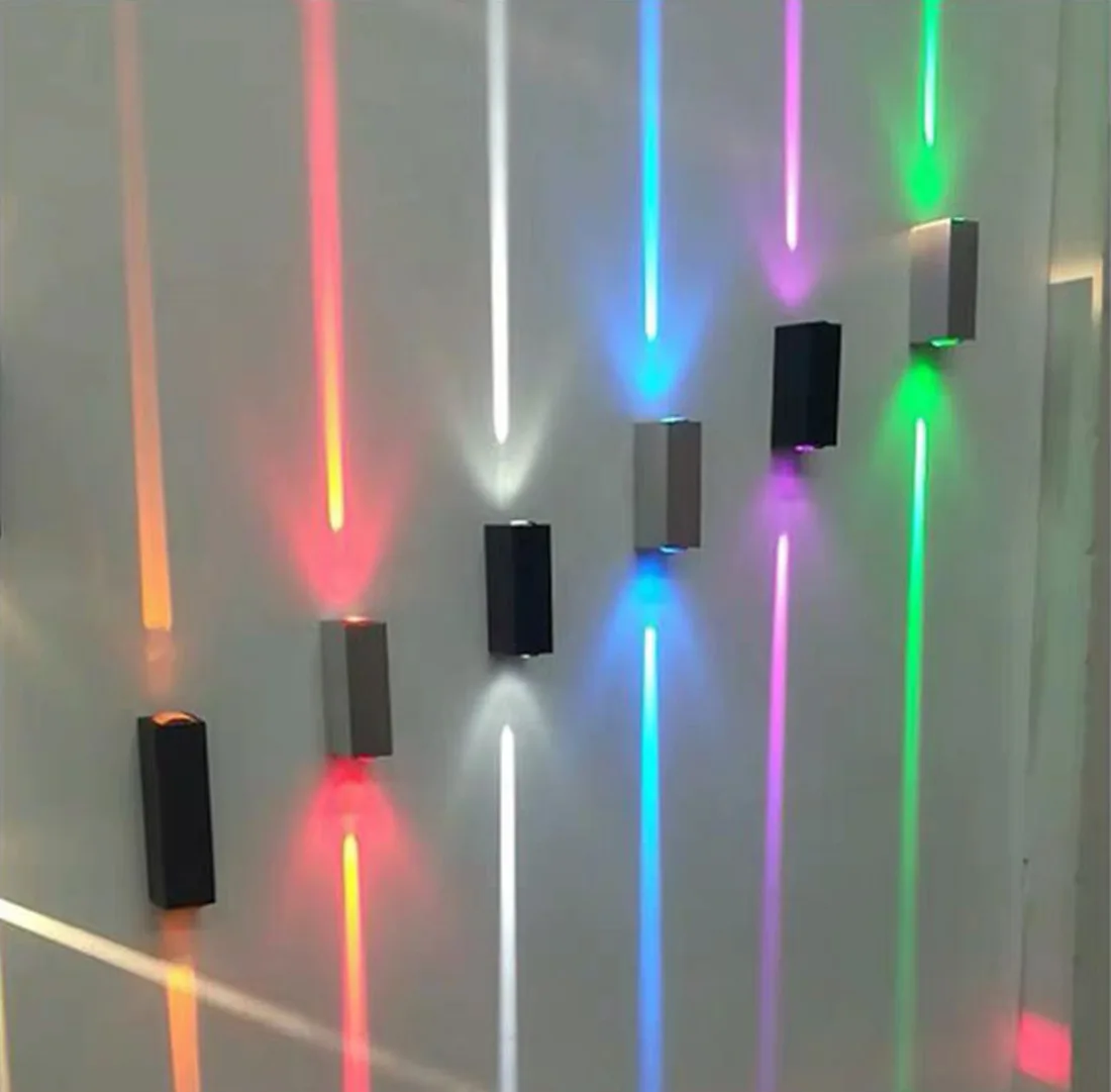 Outdoor LED Wall Washing Lamps IP65 Waterproof Double-Headed Luminous External Wall Lights Garden Courtyard Patio Light Fixture