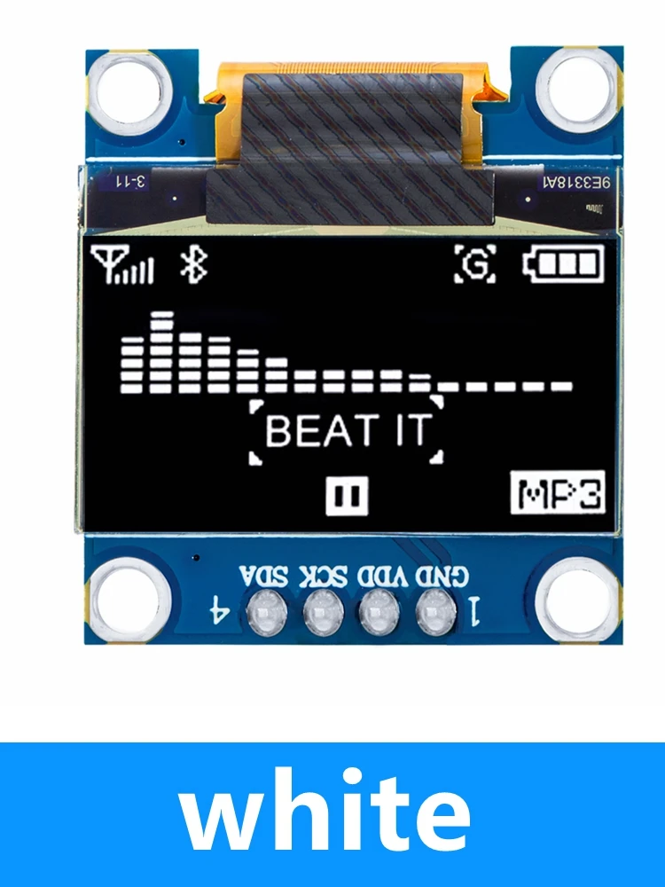 OLED Display 0,96 Inch – 5 Stuks, 128x64 Pixels, IIC Interface, Geel En Blauw