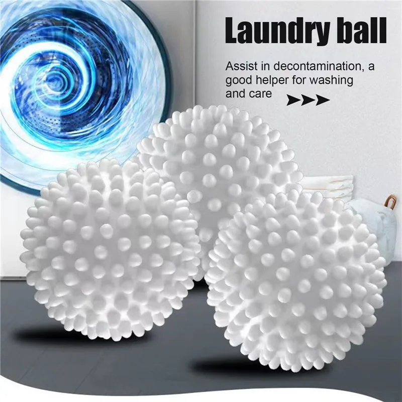 Home Pvc Laundry Balls Anti-Winding Reusable Drying Ball Pet Hair Remover Household Clothes Washing Machine Cleaning Balls Tool 2