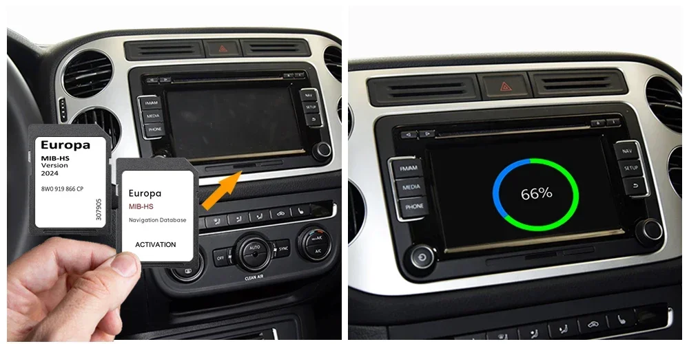 Audi A5 2015-2020 차량 네비게이션 MIB-HS MHS2 시스템 Sat Nav 16GB 8W0 919 866 CP 용 SD 카드 유럽 2024지도