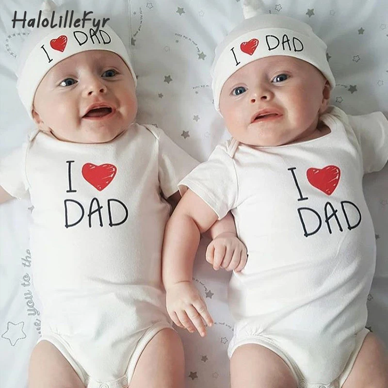 

2022 New Baby Cotton Casual Jumpsuit Summer Newborn Letter Print Jumpsuit Boy Baby Girl White Short Sleeve Triangle Jumpsuit