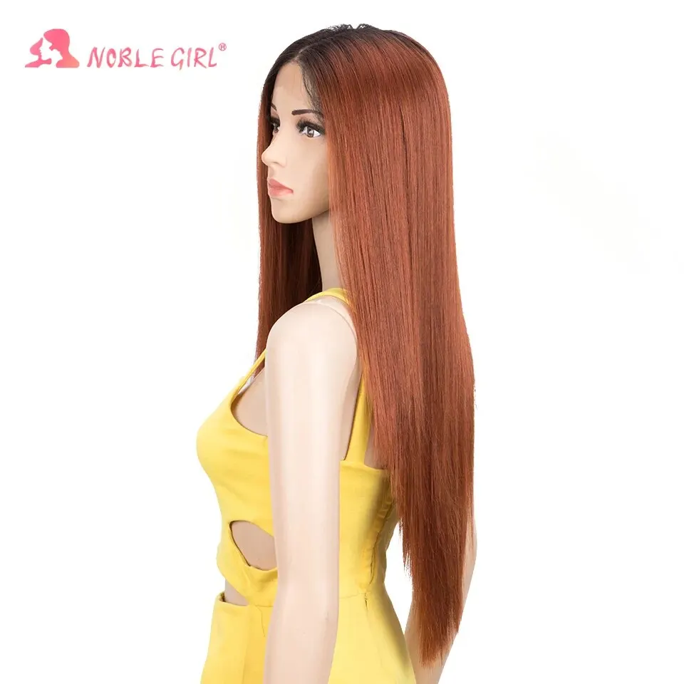 28Inch Long Straight Lace Front Wig for Black Women