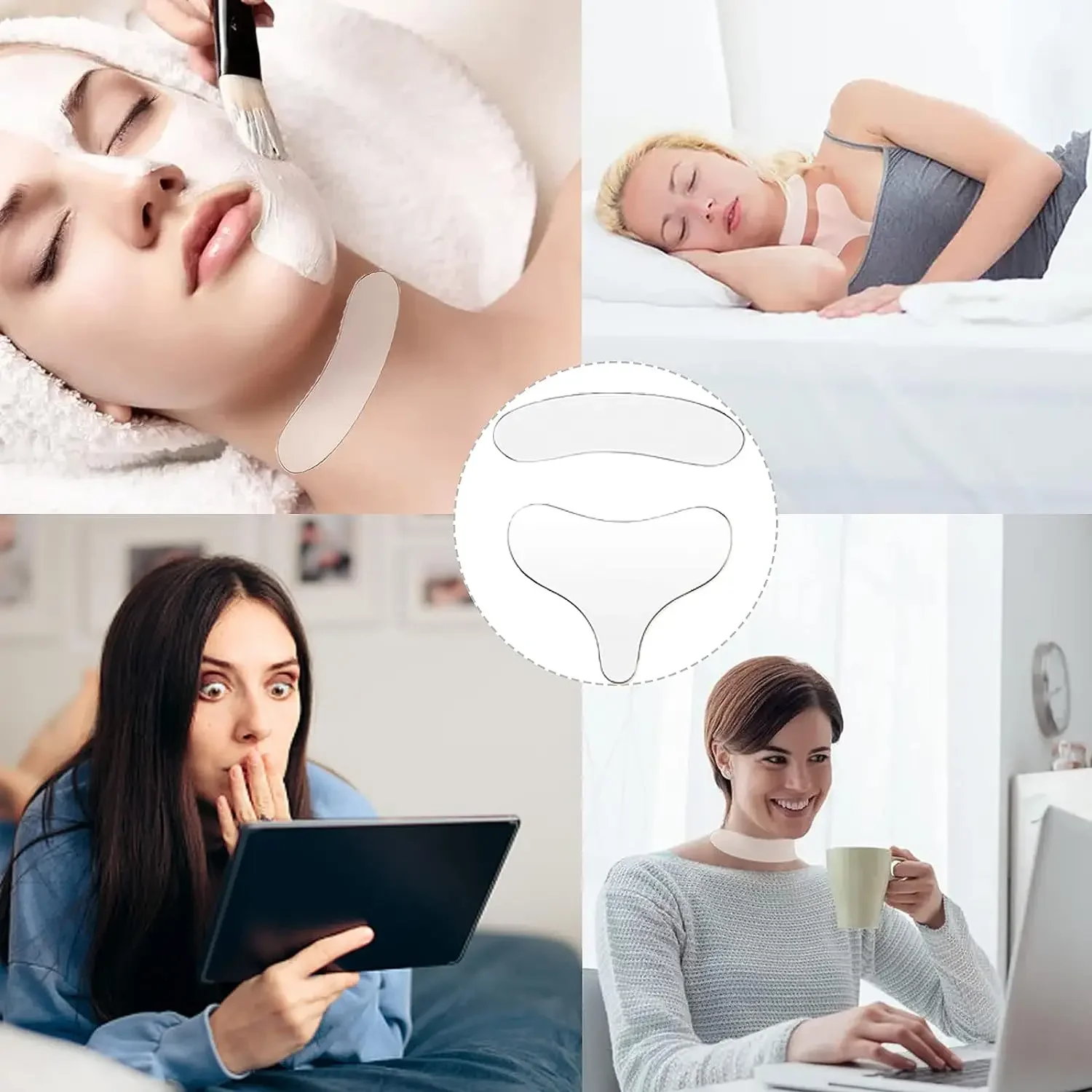 Silicone Anti Wrinkle Patches For Chest Lift Tapes Pads Necklift checklift Reusable Chest Skin Wrinkle Remover Pad Sticker