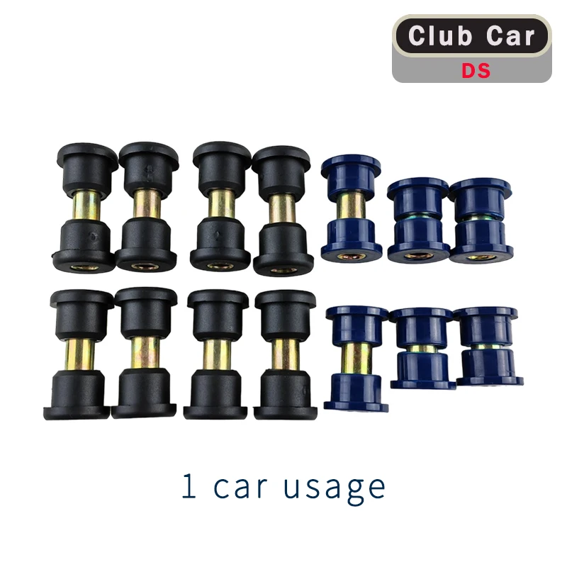 Plastic Bushings & Metal Sleeves Kit for Club Car DS Electric Golf Carts and Front Leaf Spring & Upper A Arm Suspension