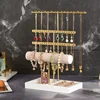 Jewelry Display Stand Retro Earring Wood Bracelet Organizer Vintage Holder Storage Rack 1