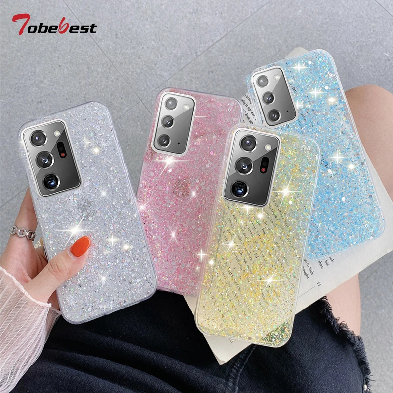 Shiny Glitter Silicone Phone Case For Samsung Galaxy Note Series_voghion.com
