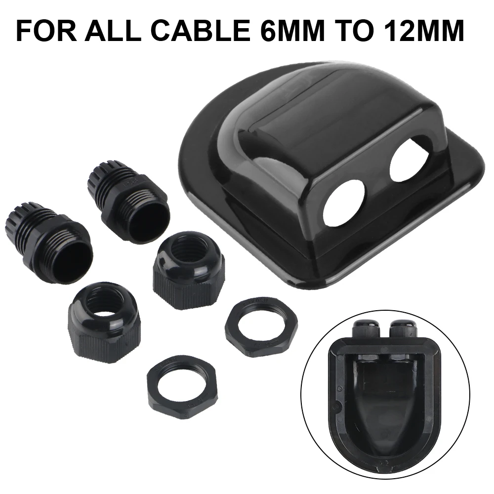 Caravan Solar Car Junction Box Cable Entry Gland Box Cable Connector Holder RV Yacht Caravan Accessories Roof Wire Entry