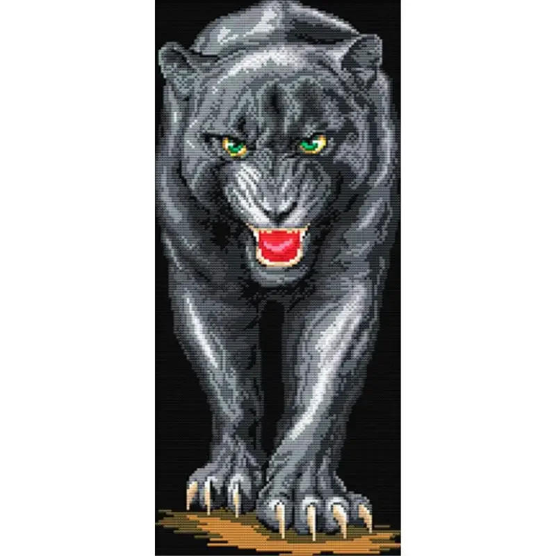 Leopard Pattern Cross Stitch Kit - DIY Handmade Needlework Set