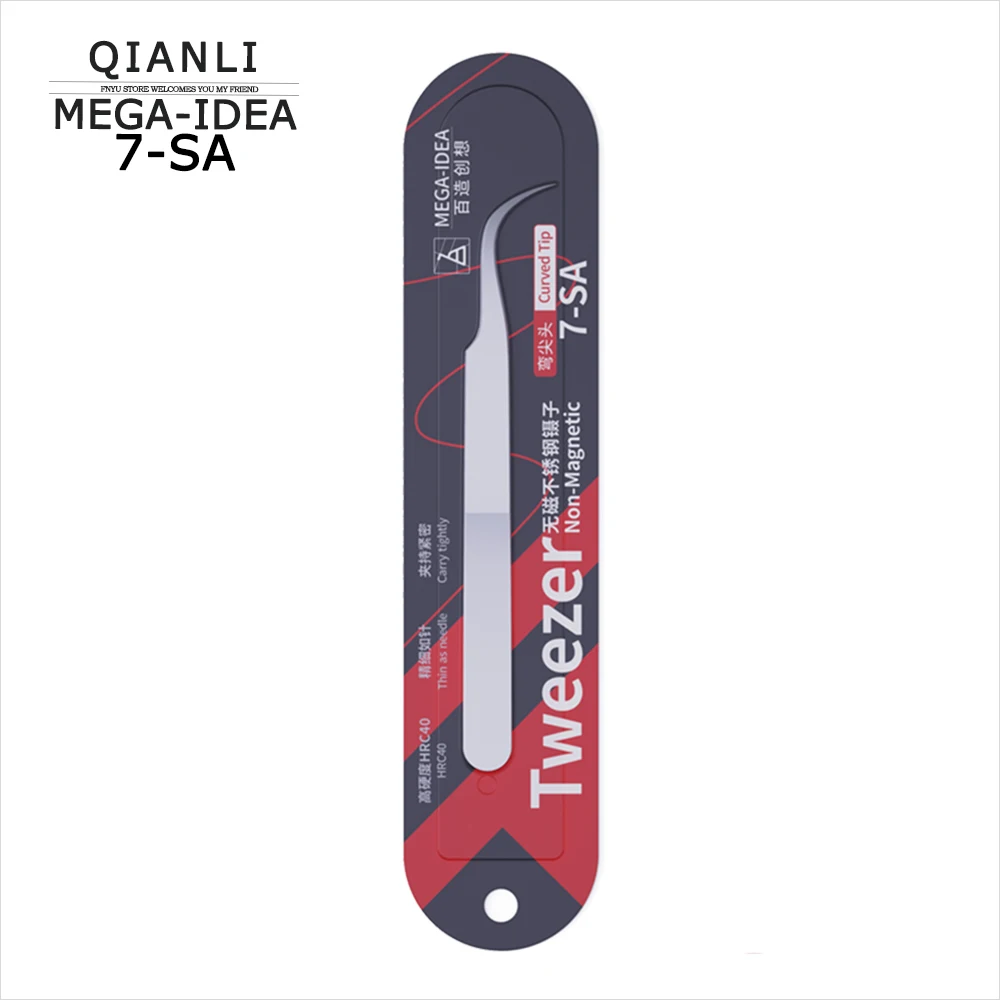 Tweezer QIANLI MEGA IDEA 7 SA Bent Tip 0.15mm 00 SA Non Magnetic - Foto 7