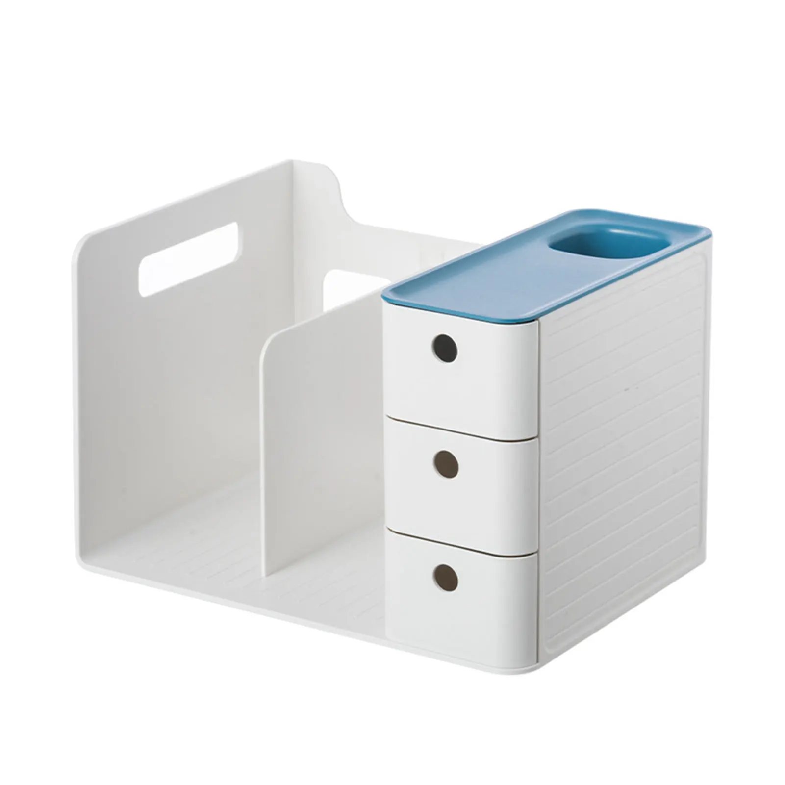 

Student Office Supplies With 3 Drawers Tidy Large Capacity Bookshelf Desk Organizer Stationery Display Pen Holder Storage Rack