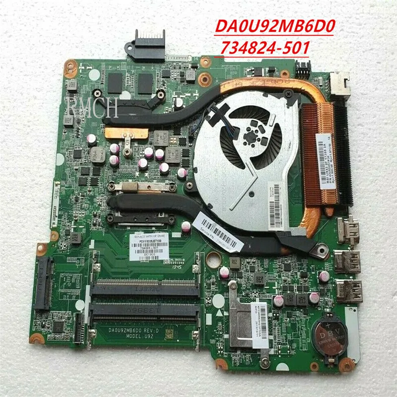 

DA0U92MB6D0 ZUIDID For HP Pavilion 15-N 15z-N 15Z-N100 15Z-N200 Laptop Motherboard 734824-501 734824-001 A10-5745M CPU 2G GPU