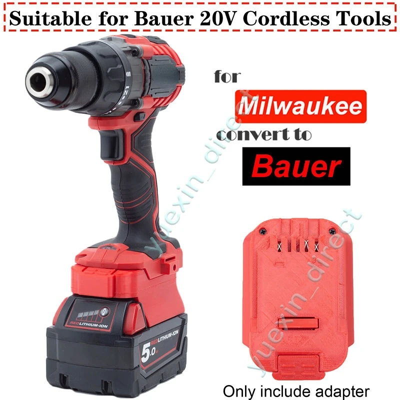 For Milwaukee Tool Use Adapter Convert For Bauer 20V Li ion Batteries Cordless Tools AliExpress