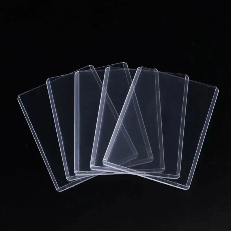 10/1Sets Clear Acrylic Coin Display Stand Holders Small Easel Rack Trading Card Toploaders Holder Support for Kpop Idol Card 2