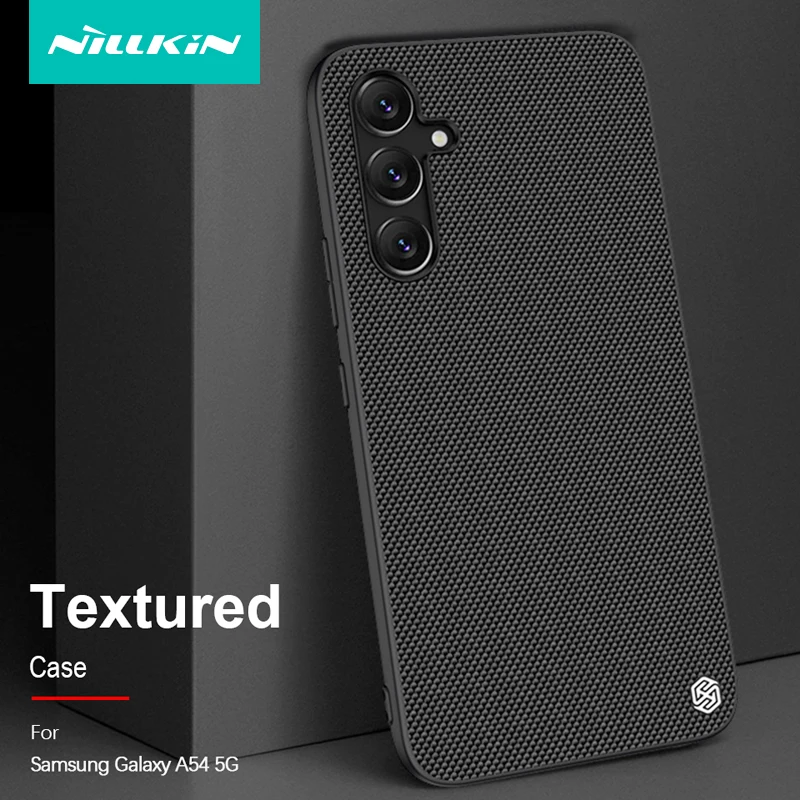 

For Samsung Galaxy A54 5G Case 3D Textured Weaving Nylon Fiber Protective PC Non-slip Back Cover for Galaxy A14 coque NILLKIN