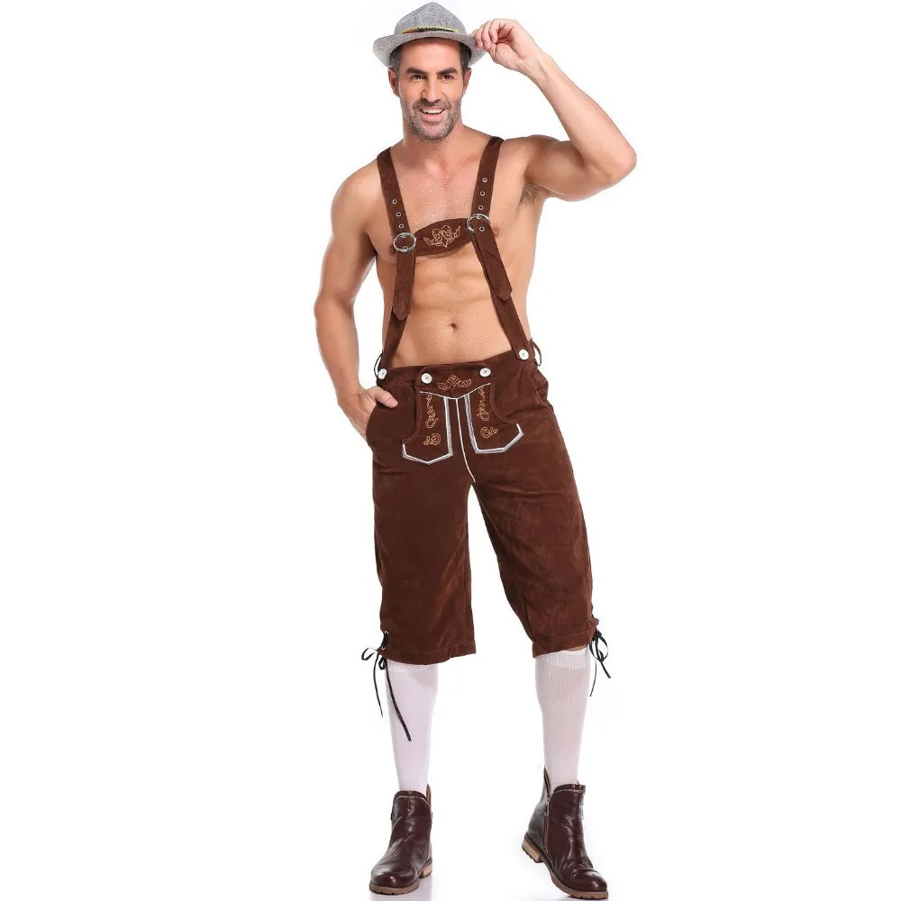 Oktoberfest Overalls Clothing Germany Munich Oktoberfest Male and Female Couples Suspenders Stage Performance Clothing men festival costume set