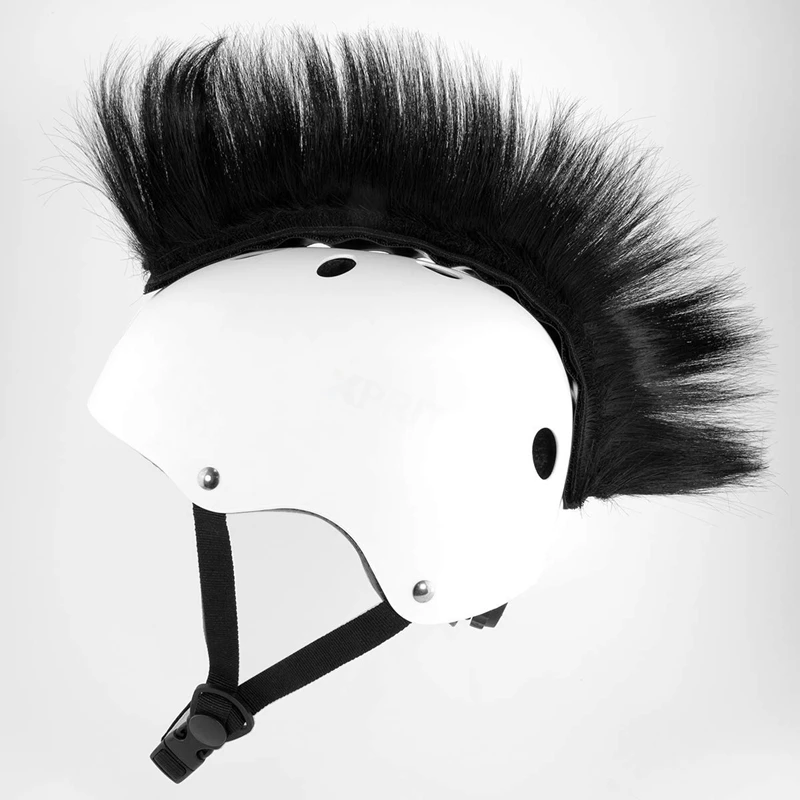 Mohawk Warhawk 가발 액세서리, 자전거용 접착식 스틱 헬멧, 거의 오토바이 헬멧 스틱, 재사용 가능한 디자인