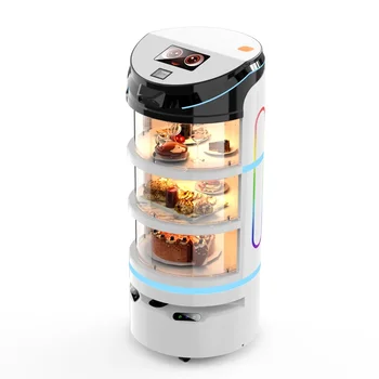 vendite caldeConsegna automatica recentemente aggiornata Consegna senza contatto Ristorante di grande capacità Caffetteria Consegna snack alimentari Robot Cameriere