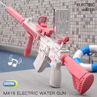 Electric Automatic Water Storage Gun Portable Summer Beach Outdoor Toys Splashing Game With Battery 2