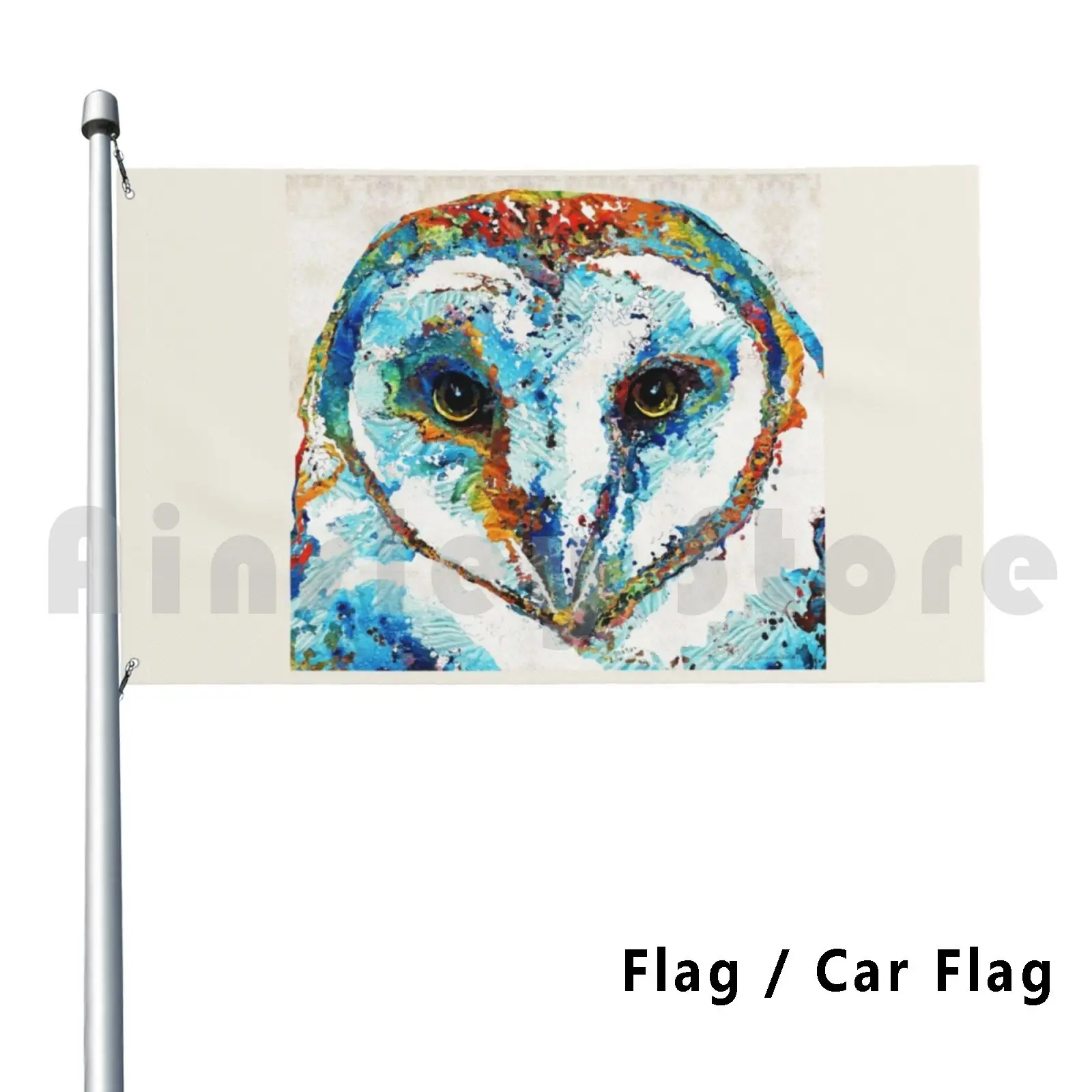Красочный сарай Сова искусство Шэрон КАММИНГЗ наружный Декор флаг автомобиль