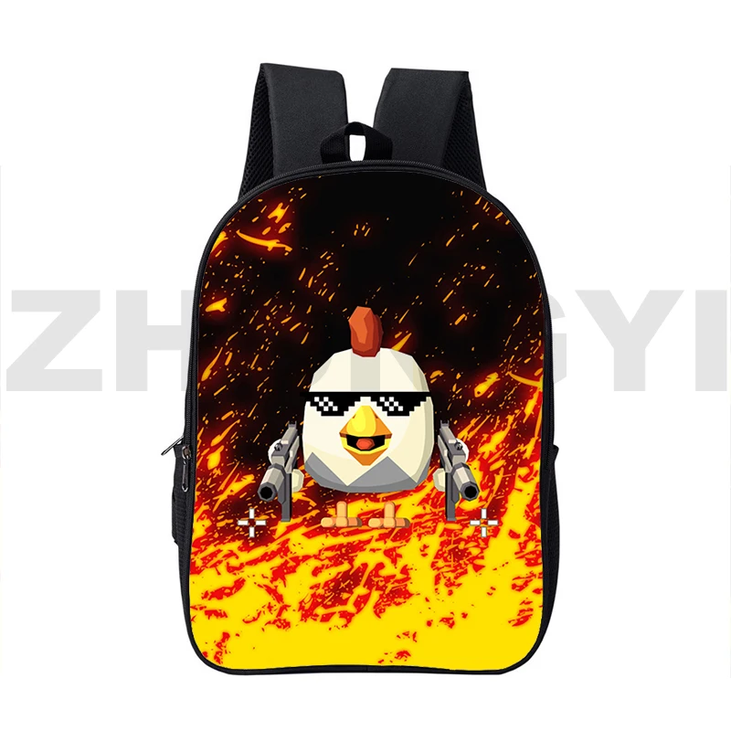 

Mochila Chicken Gun 16 Inch Double Layer Bags Anime Backpack Travel Bagpack Sac A Dos Chicken Gun Bookbag Boys Primary Schoolbag