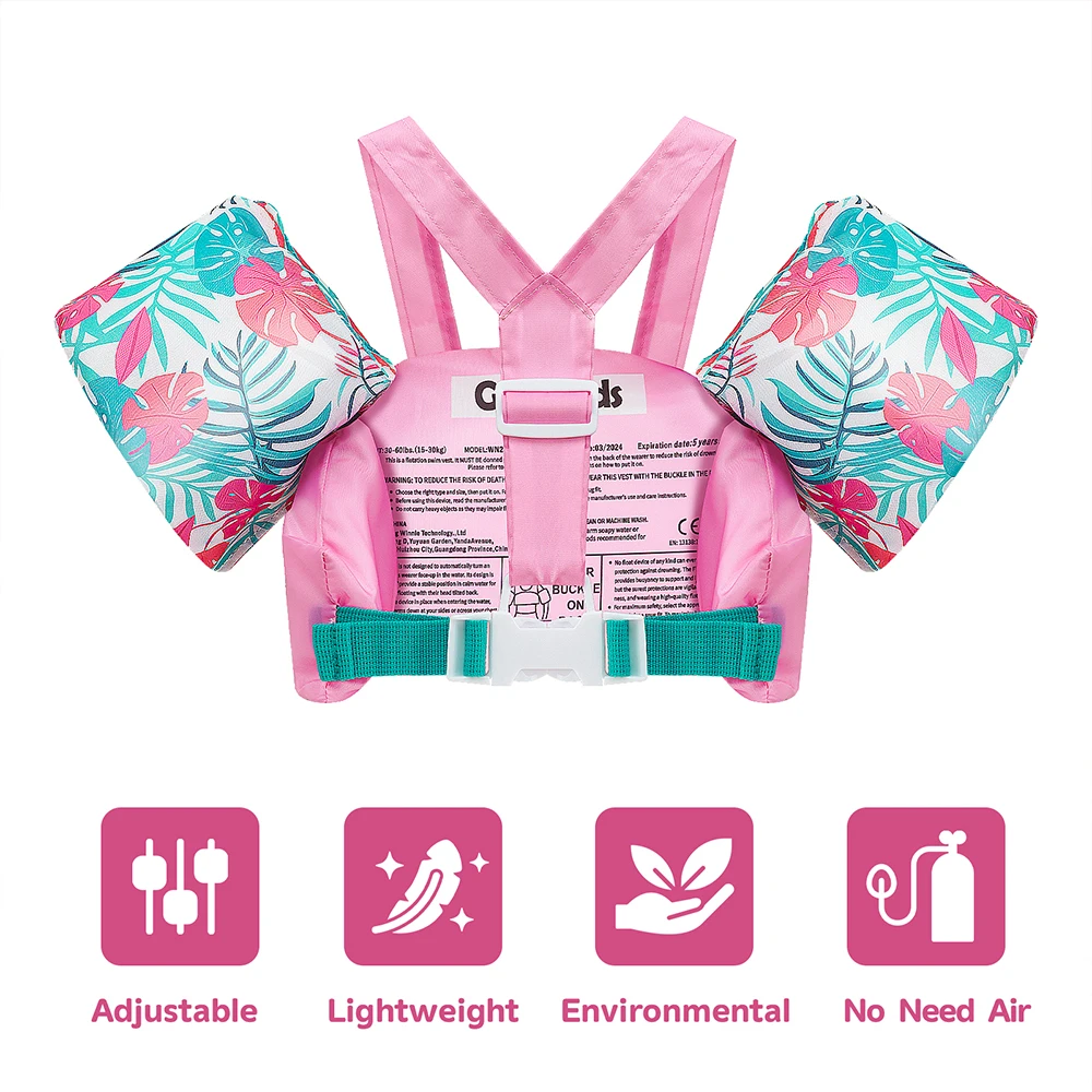 Description Picture 3 of itemBaby Float Cartoon Arm Sleeve Life Jacket Swimsuit Foam Safety Swimming Training Floating Pool Vest Swimming Equipment