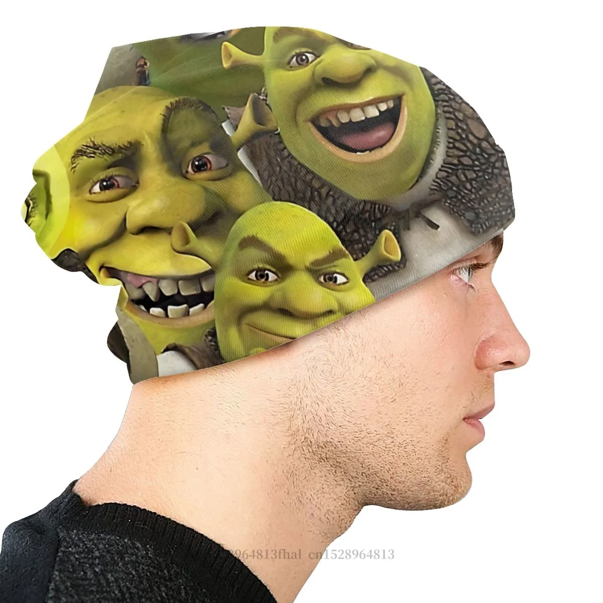 Shrek Bonnet Homme Fashion Thin Hat Meme Skullies Beanies Caps For Men  Women Creative Fabric Hats - AliExpress