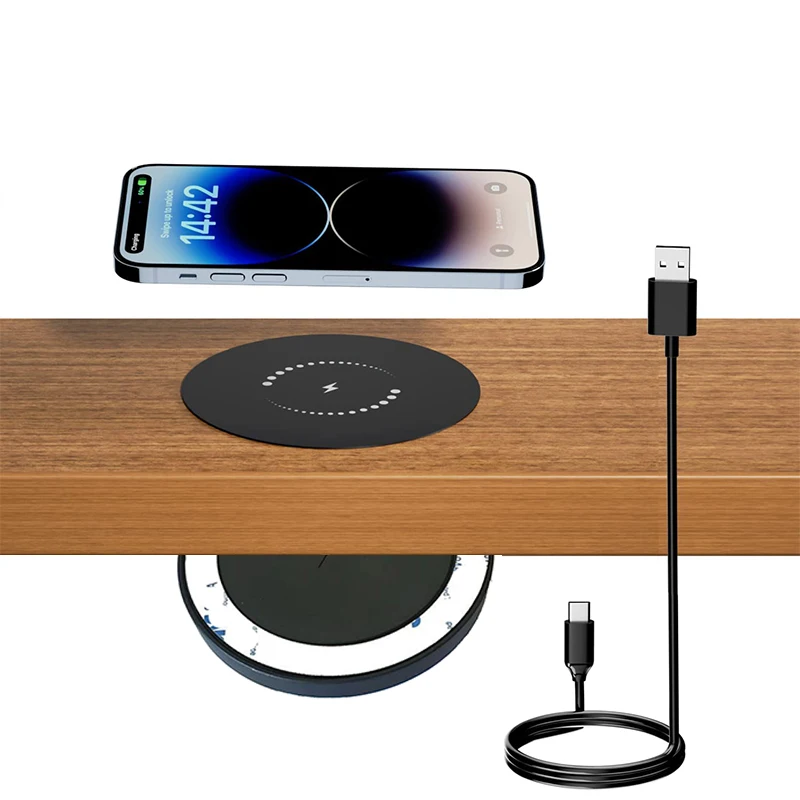 InvisibleWirelessChargingBaseBuiltinDeskWirelessChargerLong