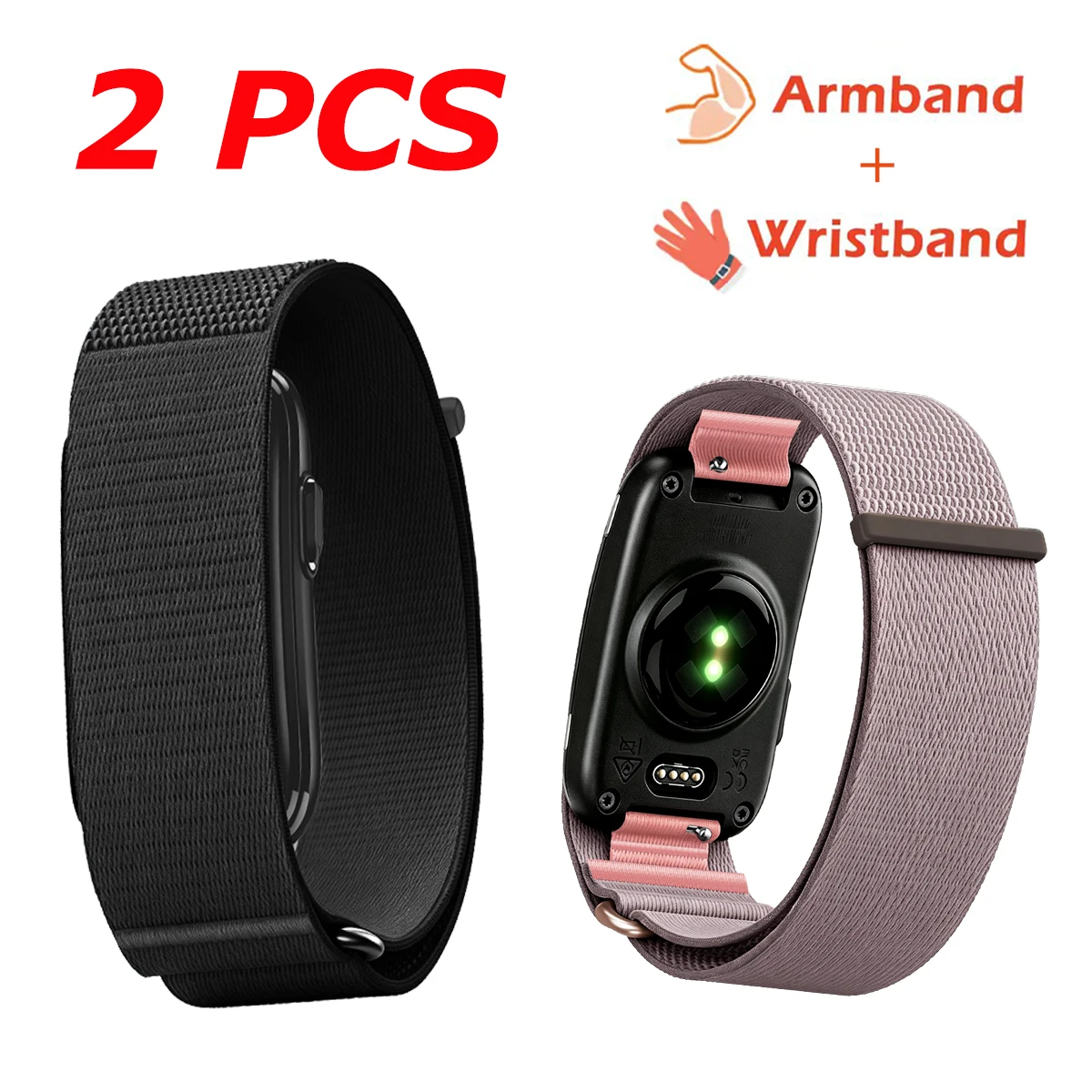 Nylon Woven Adjustable Loop Strap for Sports Fitness Tracker - Replacement Wristband for Men and Women