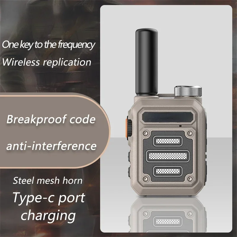 BT-330 Mini Walkie Talkie PMR 446 USB Portable Two-way Radio dual PTT Walkie-talkies Portable Radio for Hunting Cafe