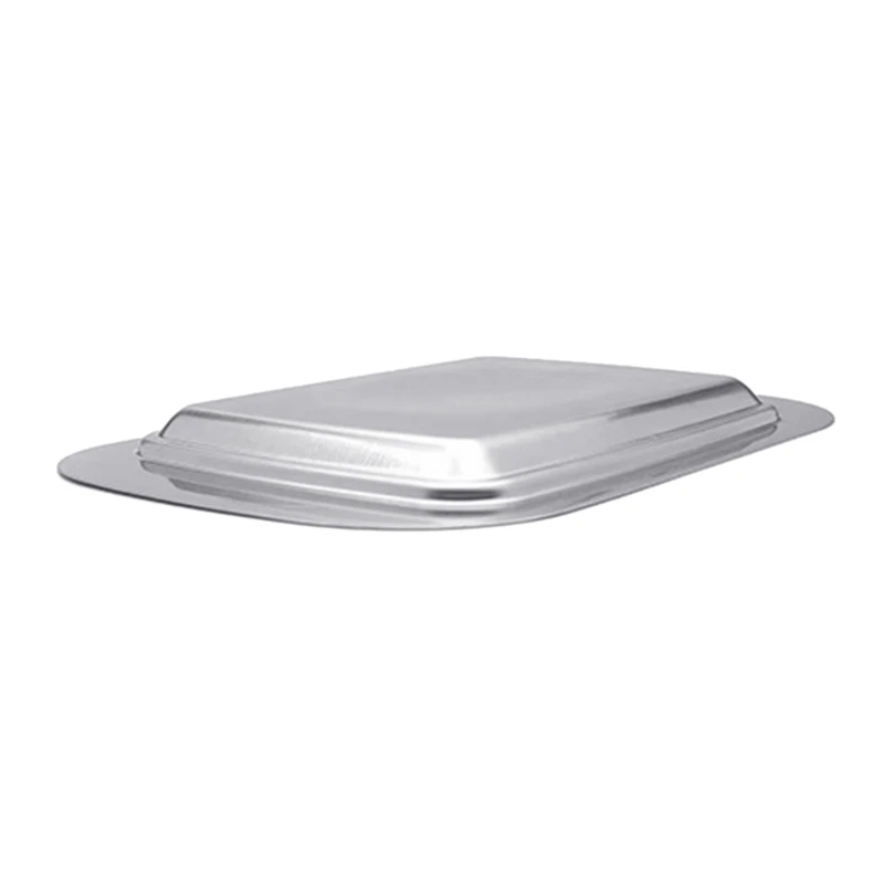 Airtight Butter Dish with Plastic Lid Stainlesss Steel Butter Container for Countertop and Fridge Butters Storage Tray