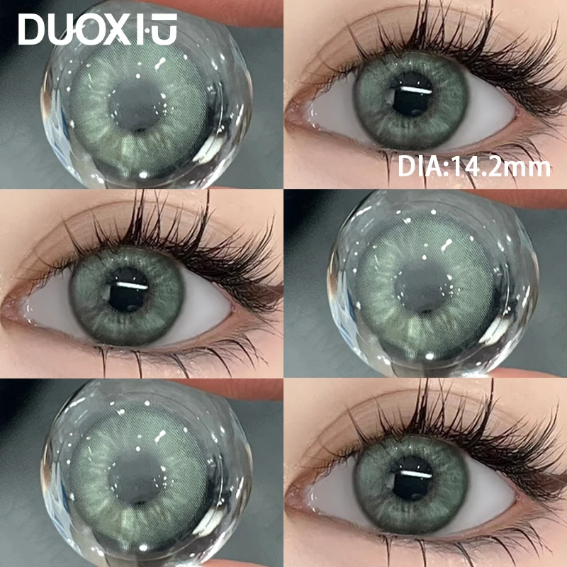 

Duoxiu 2pcs Color Contact Lenses With Myopia Diopter-0.00~ -8.00 Halloween Grey Nature Beauty Pupil Makeup Eye Free Shipping