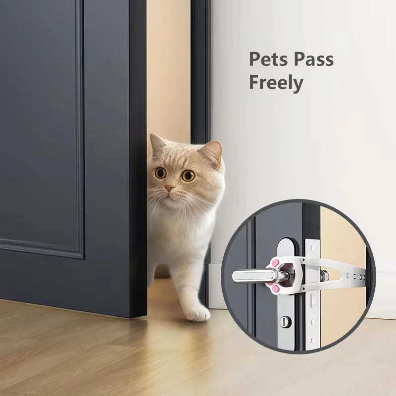 Adjustable Pet Door Opener Cat Door Holder Latch Punch-Free Easy Installation Pet Flap for Dog Cats Supplies